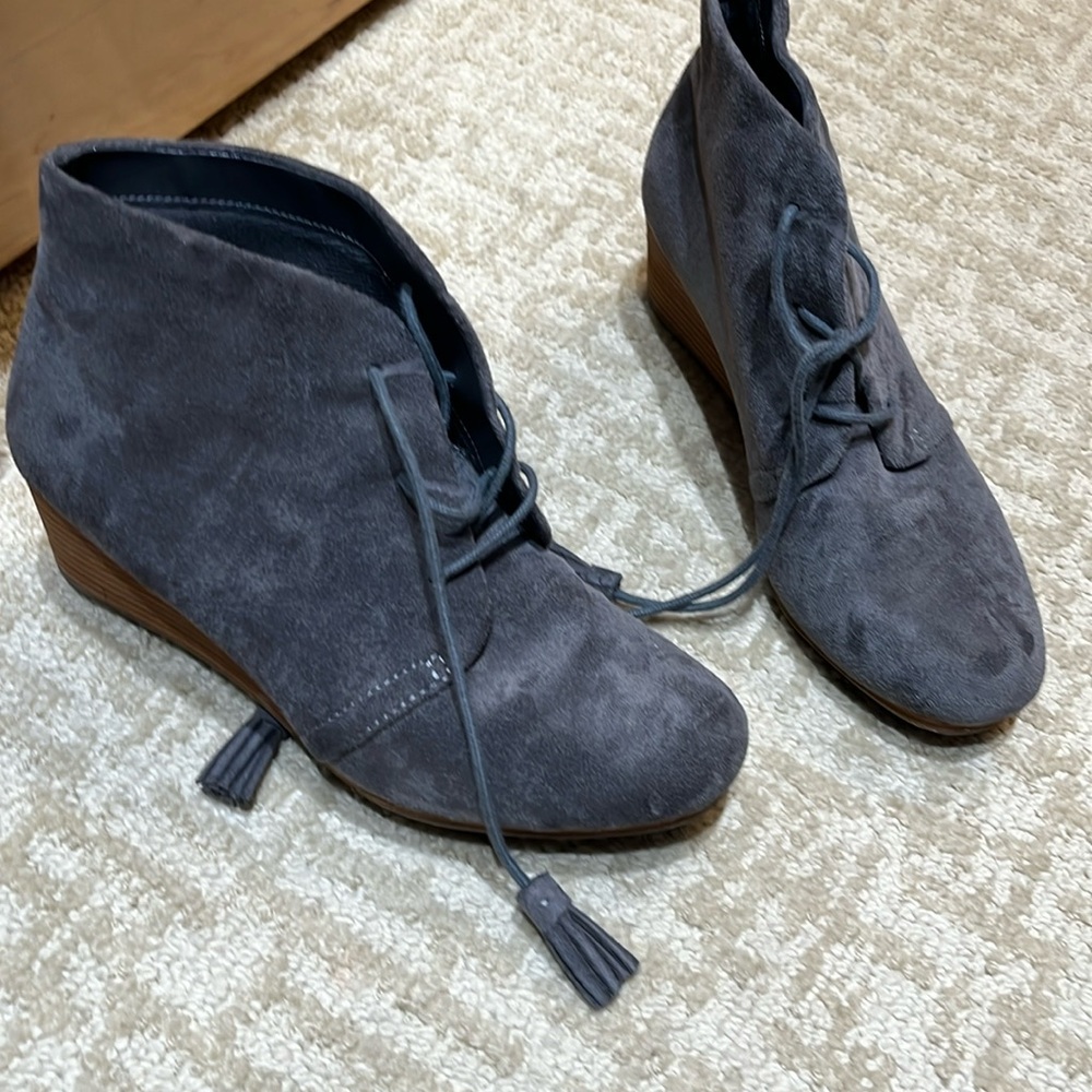 Grey suede bootie  excellent condition 7.5